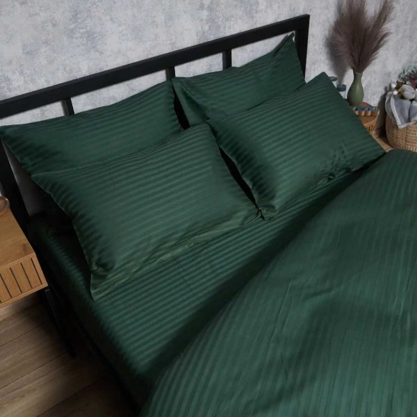 Фото - Наволочка Moon&Star Satin Stripe Mystic Green 40х40 2 шт. (MS-840001248)