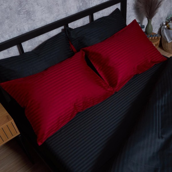 Фото - Наволочка Moon&Star набор Satin Stripe Dark Romance 50х50 2 шт. (MS-840001238)