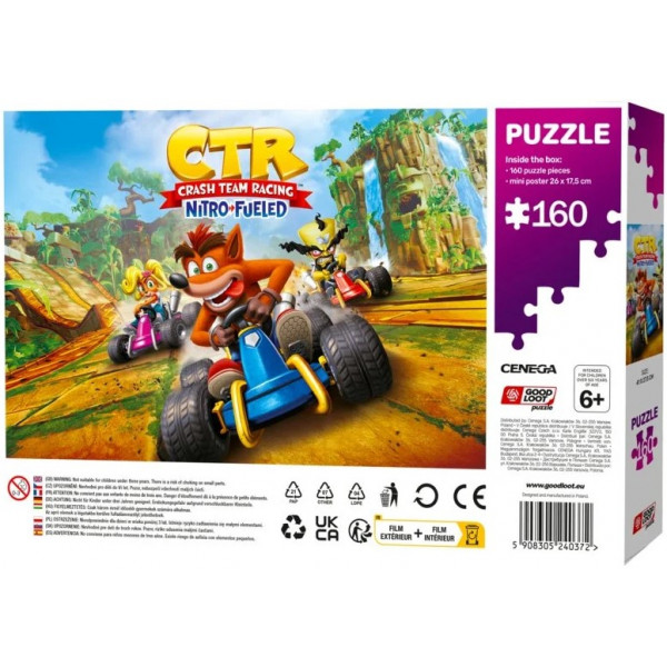Фото - Пазли (8 +) Good Loot Crash Team Racing Nitro-Fueled Puzzles 160 шт. (5908305240372)