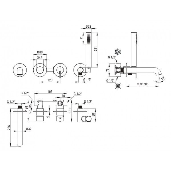 Фото - Смеситель для ванной Deante Silia (BQS_R18P)