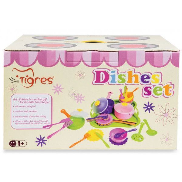 Фото - Сюжетно-ролевая игра. Посуда Tigres Набор столовый ''Ромашка'' 43 эл. (39149)
