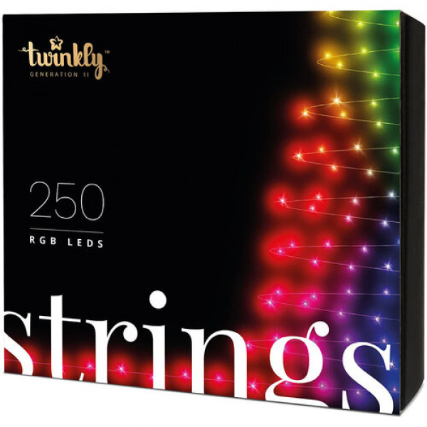Фото - Гірлянда лінійна Twinkly Pro Strings RGB 250, подвійна лінія, AWG22, IP65, зелений