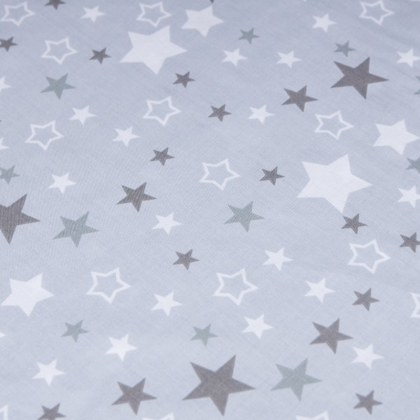 Фото - Простирадло односпальне Moon&Star Silver Stars Бязь Gold Люкс 120х200х25 см (MS-850000908)