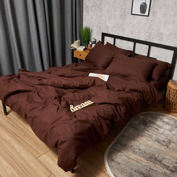 Фото - Комплект постільної білизни Moon&Star Бязь Gold Люкс Chocolate Dream King Size 220x240 нав. 4х50х70 (MS-820008928)