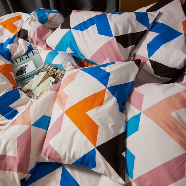 Фото - Комплект постільної білизни Moon&Star Бязь Gold Люкс Color Clash King Size 220x240 нав. 4х50х70 (MS-820008963)