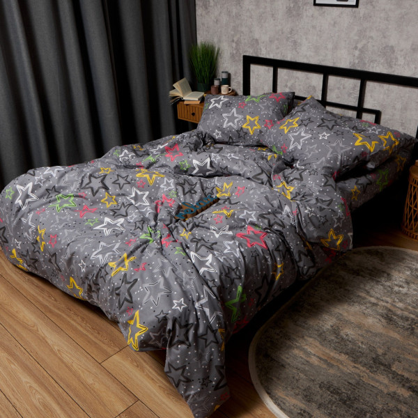 Фото - Комплект постільної білизни Moon&Star Бязь Gold Люкс Cosmic Party King Size 220x240 нав. 2х40х60 (MS-820008995)