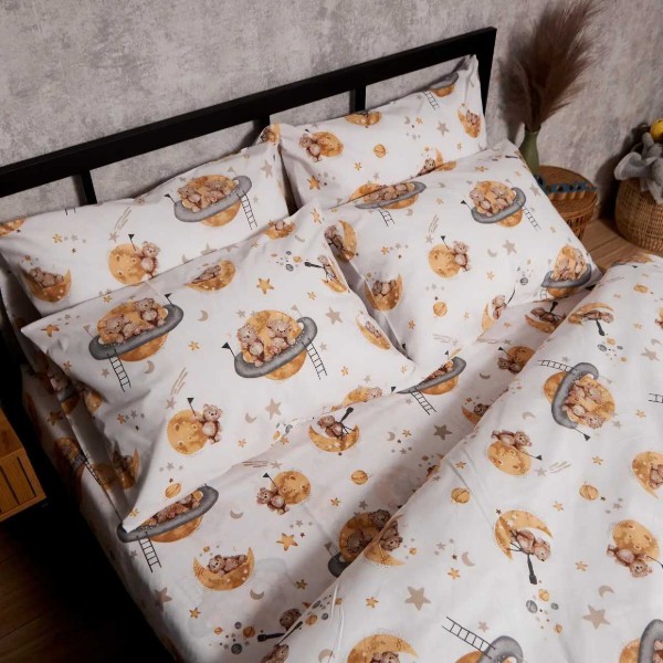 Фото - Комплект постільної білизни дитячий Moon&Star 110х140 см Teddy Dreams Бязь Gold Люкс (MS-830000322)