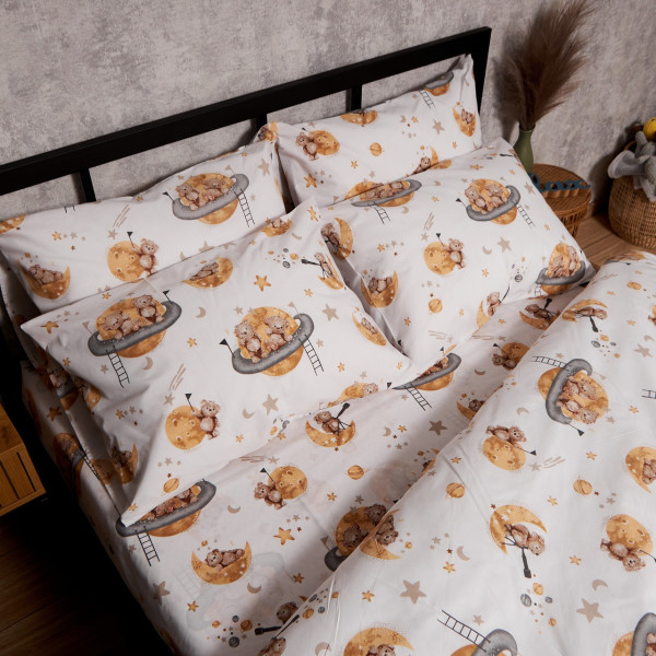 Фото - Комплект постільної білизни Moon&Star Бязь Gold Люкс Teddy Dreams 175х210 нав. 2х40х60 (MS-820009840)