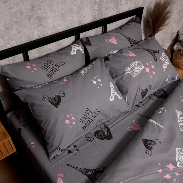 Фото - Комплект постільної білизни Moon&Star Бязь Gold Люкс Paris Moments 175х210 нав. 2х50х70 (MS-820009561)