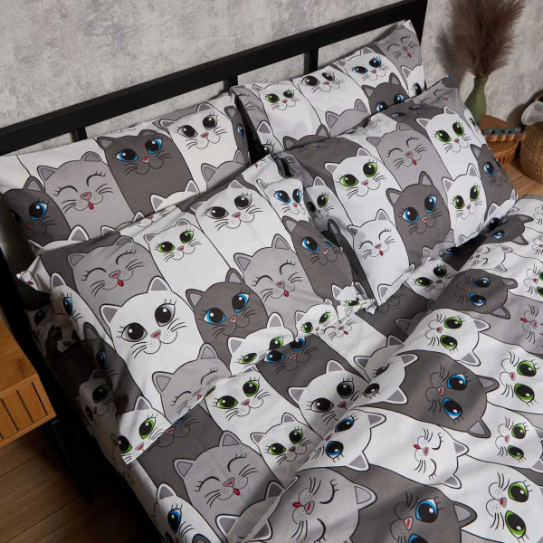 Фото - Комплект постільної білизни Moon&Star Бязь Gold Люкс Furry Friends 160х220 нав. 4х50х70 (MS-820009263)