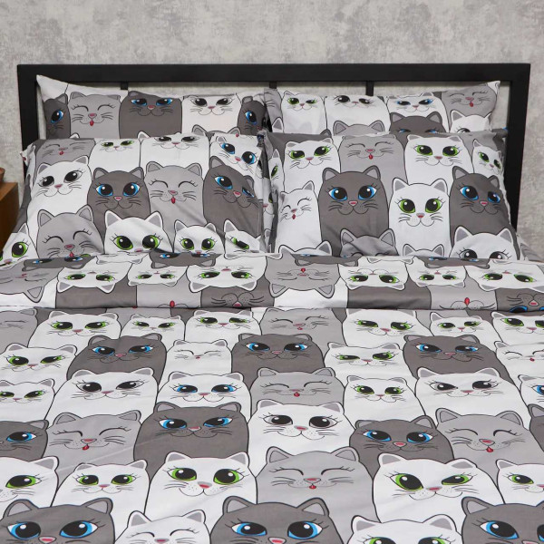 Фото - Комплект постільної білизни Moon&Star Бязь Gold Люкс Furry Friends 160х220 нав. 4х50х70 (MS-820009263)