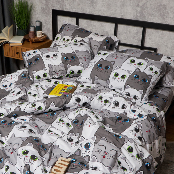 Фото - Комплект постільної білизни Moon&Star Бязь Gold Люкс Furry Friends King Size 220x240 нав. 4х50х70 (MS-820009243)