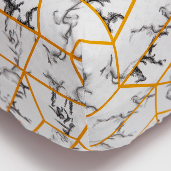 Фото - Простирадло полуторне Moon&Star Modern Marble Бязь Gold Люкс 140х200х25 см (MS-850001270)