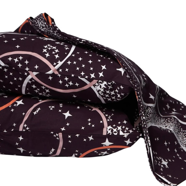 Фото - Комплект постільної білизни Moon&Star Бязь Gold Люкс Cosmic Vibes 200х220 см нав. 40х60 2 шт. (MS-890000204)