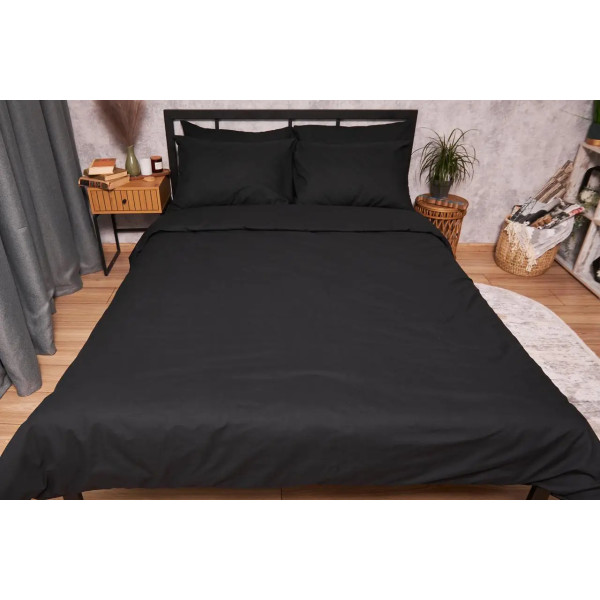 Фото - Комплект постільної білизни Moon&Star Бязь Gold Люкс Black 200х220 см нав. 50х70 2 шт. (MS-880000019)