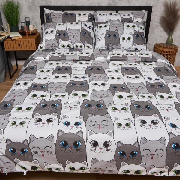 Фото - Комплект постільної білизни Moon&Star Бязь Gold Люкс Furry Friends 200х220 нав. 50х70 см 2 шт. (MS-890000280)