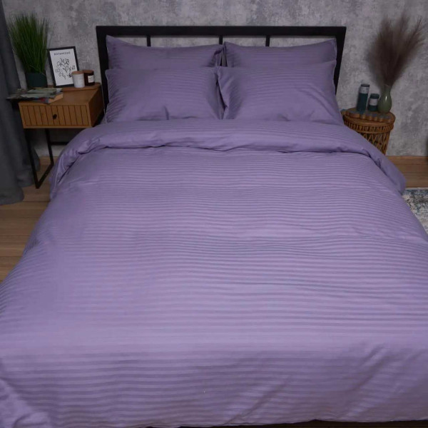 Фото - Комплект постельного белья Moon&Star прост. 220х240 + 2 нав. 50х70 Satin Stripe Soft Lilac (MS-880000706)