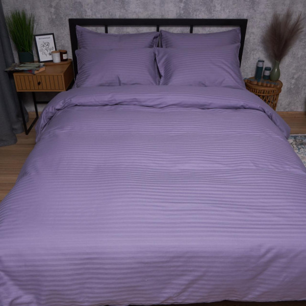 Фото - Комплект постільної білизни Moon&Star Satin Stripe Soft Lilac (MS-890000854)