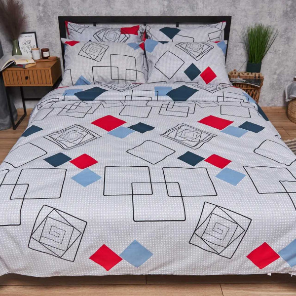 Фото - Комплект постільної білизни Moon&Star Бязь Gold Люкс Urban Grid 150х220 см нав. 70х70 2 шт. (MS-880000446)