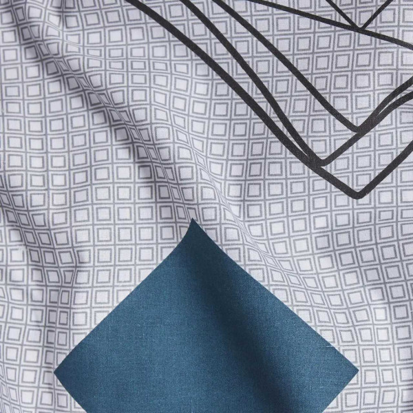 Фото - Комплект постільної білизни Moon&Star Бязь Gold Люкс Urban Grid 150х220 см нав. 70х70 2 шт. (MS-880000446)