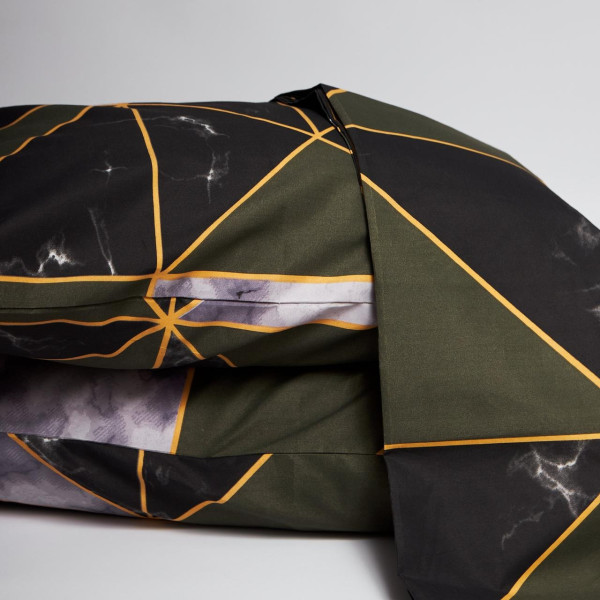 Фото - Комплект постільної білизни Moon&Star Мікросатин Premium Golden Marble 200х220 см нав. 70х70 2 шт. (MS-880000572)