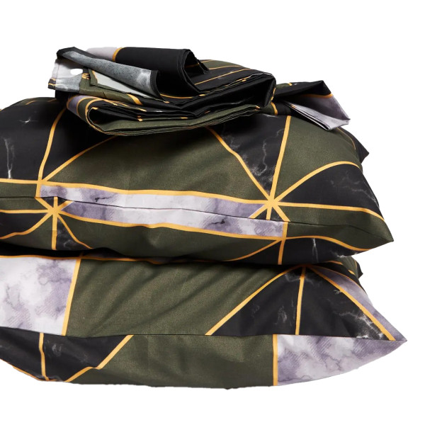 Фото - Комплект постільної білизни Moon&Star Мікросатин Premium Golden Marble 175х210 см нав. 50х70 2 шт. (MS-890000697)