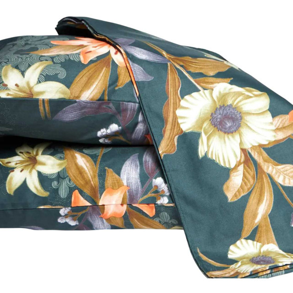 Фото - Комплект постільної білизни Moon&Star Мікросатин Premium Floral Nocturne 175х210 см нав. 50х70 2 шт. (MS-890000682)