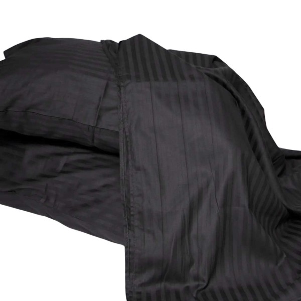Фото - Комплект постельного белья Moon&Star прост. 220х240 + 2 нав. 40х60 Satin Stripe Dark Serenity (MS-880000681)