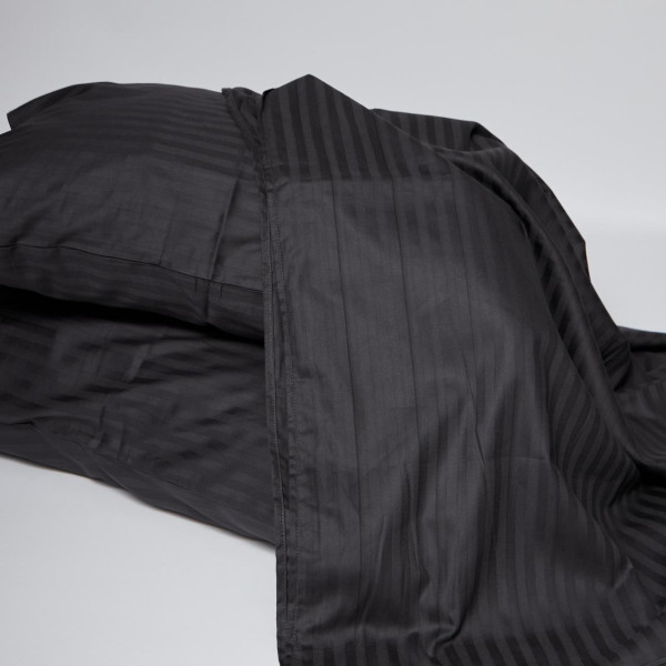 Фото - Комплект постільної білизни Moon&Star прост. 220х240 + 2 нав. 50х70 Satin Stripe Dark Serenity (MS-880000682)