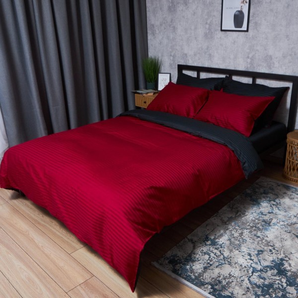 Фото - Комплект постельного белья Moon&Star Satin Stripe Dark Romance (MS-890000808)
