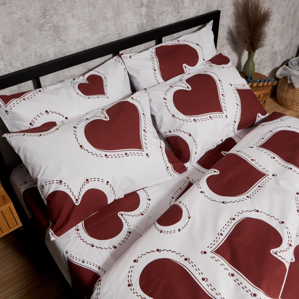 Фото - Комплект постільної білизни Moon&Star Бязь Gold Люкс Romantic Mood King Size 220x240 нав. 4х70х70 (MS-820008754)