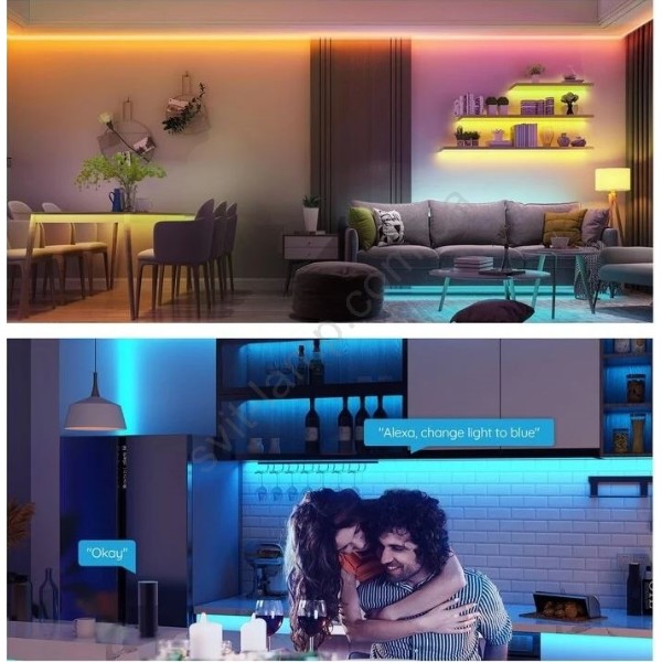 Фото - Світлодіодна стрічка Govee H615A LED Strip Lights RGB WI-FI/Bluetooth мікрофон White 5 m (H615A3A3)