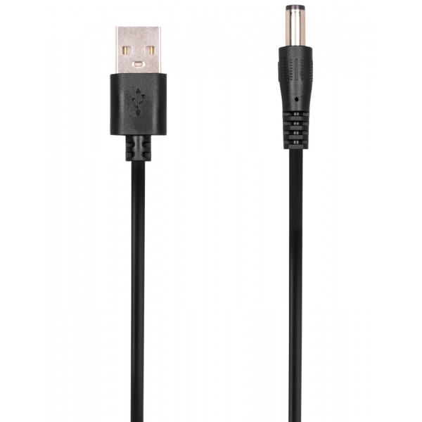 Фото - Кабель USB - DC 2E USB-A > DC 5.5х2.1мм 1m 5В/1.5A, Black (1283126552816)