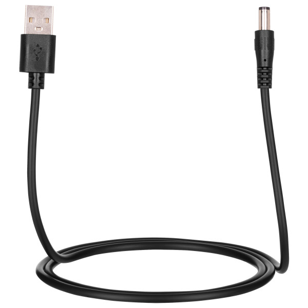 Фото - Кабель USB - DC 2E USB-A > DC 5.5х2.5мм 1m 5В/1.5A Black (1283126552823)