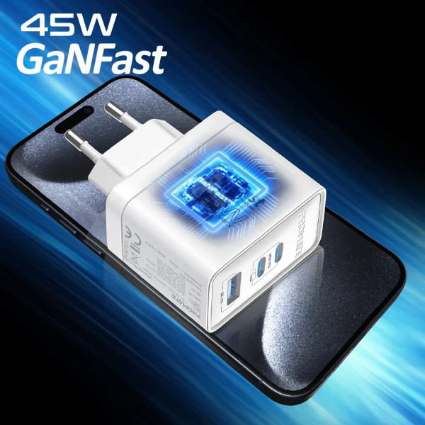 Фото - Сетевое зарядное устройство Promate powerport-45.white