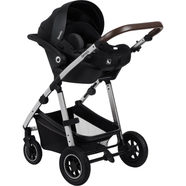 Фото - Коляска універсальна 3 в 1 Lionelo AMBER Black Silver