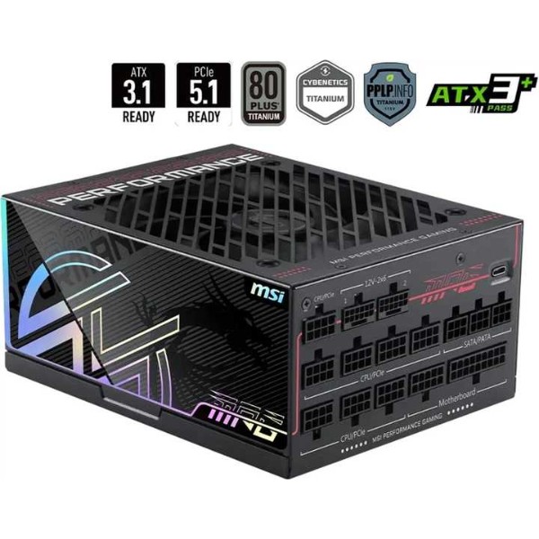 Фото - Блок питания для ПК MSI MPG AI1600TS PCIE5