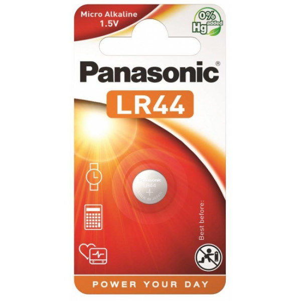 Фото - Батарейка Panasonic LR44 BLI 1