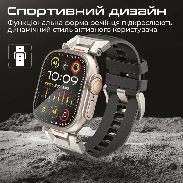 Фото - Ремешок для смарт-часов Promate silicaband-pro.black