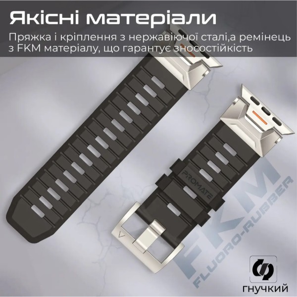 Фото - Ремешок для смарт-часов Promate silicaband-pro.black