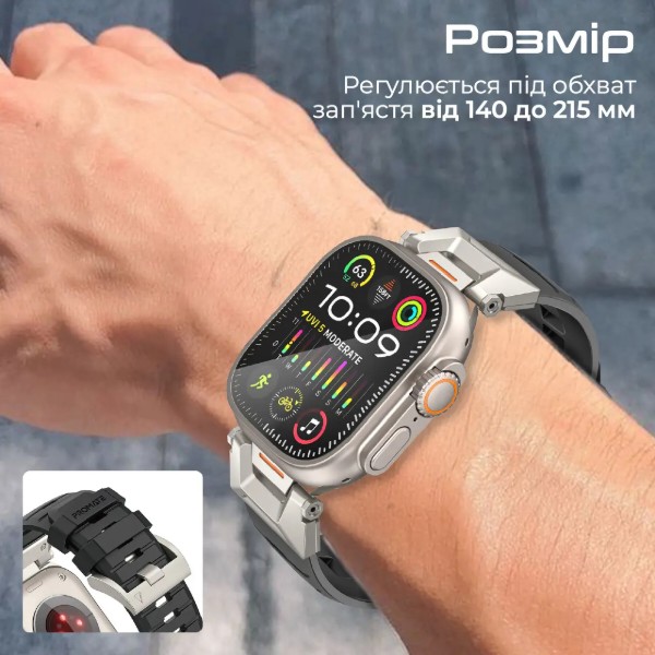 Фото - Ремешок для смарт-часов Promate silicaband-pro.black
