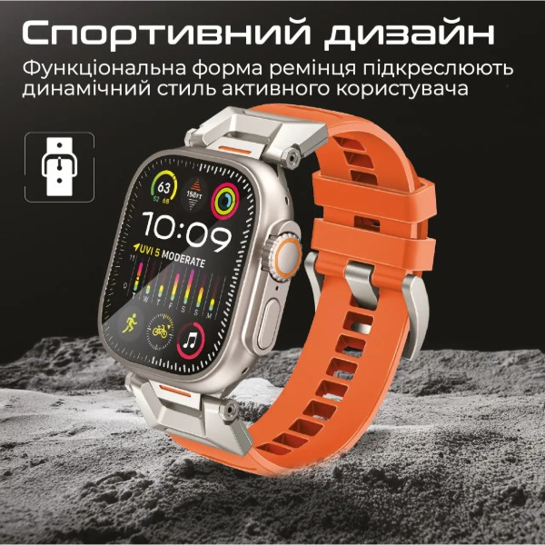 Фото - Ремешок для смарт-часов Promate silicaband-pro.orange