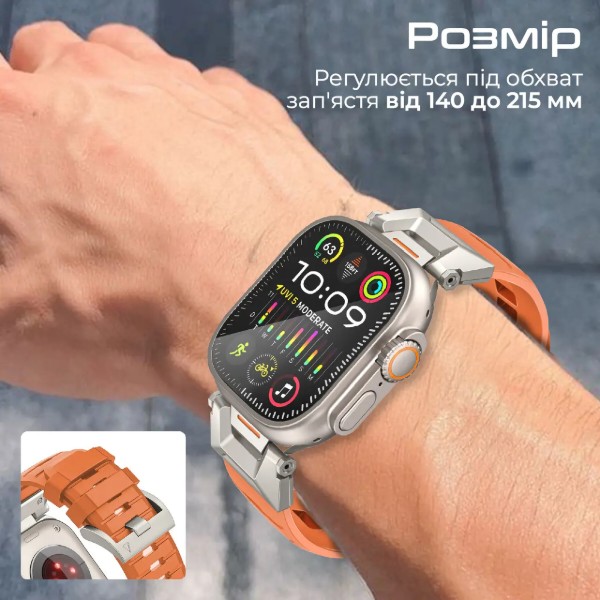 Фото - Ремешок для смарт-часов Promate silicaband-pro.orange