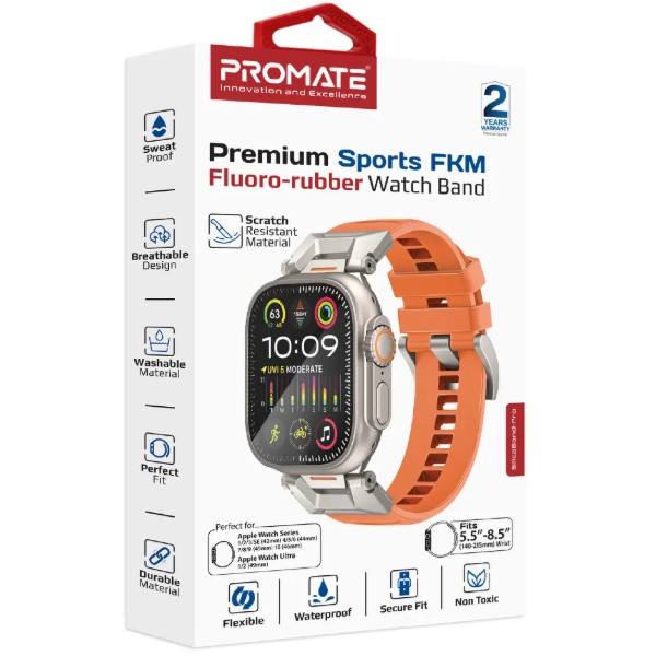 Фото - Ремешок для смарт-часов Promate silicaband-pro.orange
