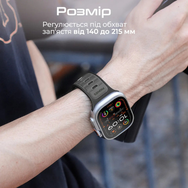 Фото - Ремешок для смарт-часов Promate siliband-dc.black