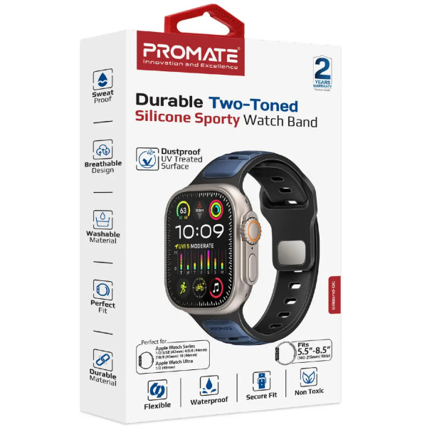 Фото - Ремешок для смарт-часов Promate siliband-dc.blue