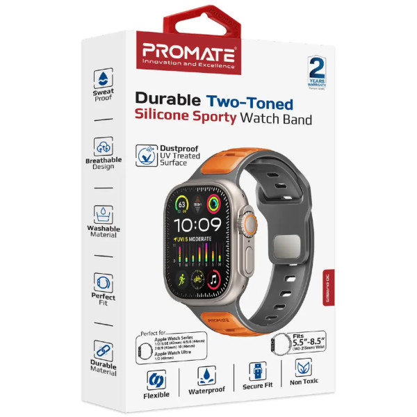 Фото - Ремешок для смарт-часов Promate siliband-dc.orange