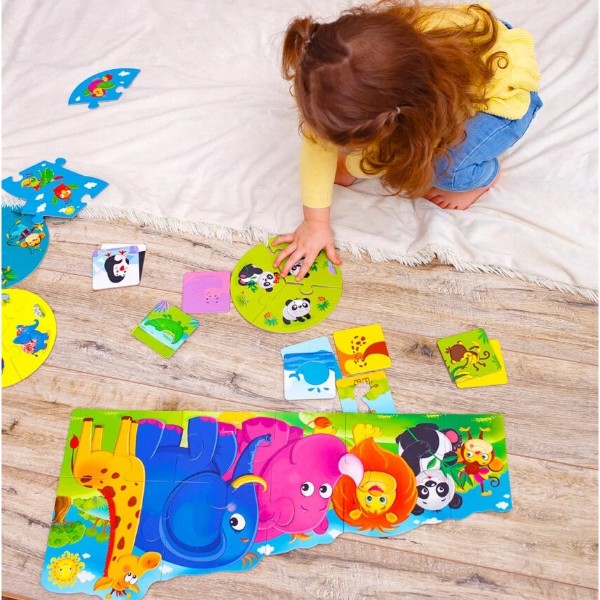 Фото - Настільна гра (3-4 роки) Vladi Toys 3 в 1 "Зоосвіт" (укр) (VT2901-04)