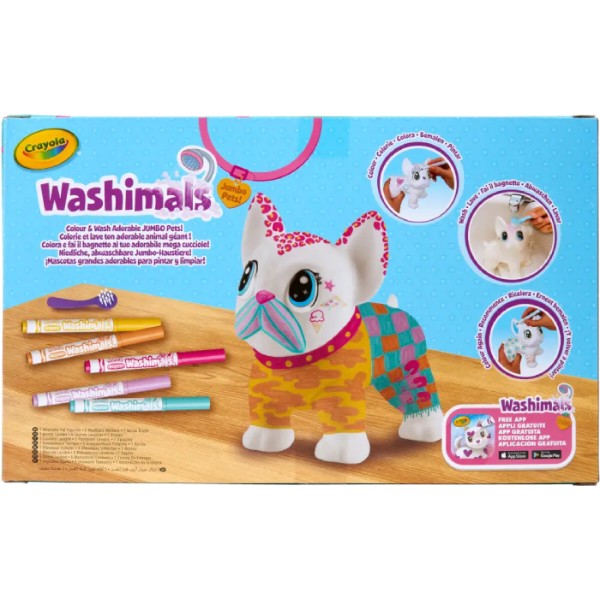 Фото - Набор для декупажа и росписи Crayola Washimals Пес-великан с фломастерами 5 шт. (74-0227)