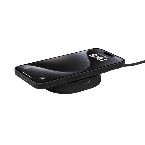 Фото - Бездротовий зарядний пристрій Belkin 15Вт Magnetic Stand Qi2 Black (WIA008BTBK)